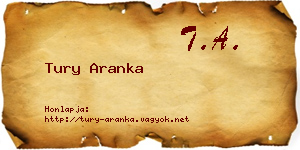 Tury Aranka névjegykártya